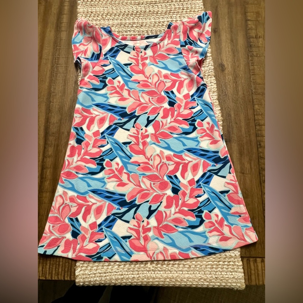 Pappagallo Girls Floral Pink and Blue Dress. Size S